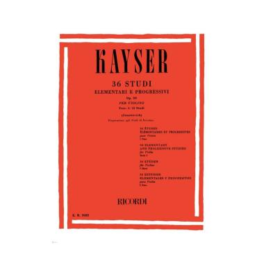 36 STUDI ELEMENTARI E PROGRESSIVI OP.20 KAYSER 21 ( vol.1 - 12 studi)