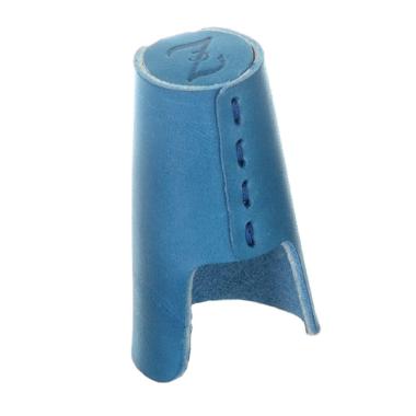ZAC LIGATURE ZB14 COPRIBOCCHINO AZZURRO IN CUOIO PER CLARINETTO PICCOLO IN Eb E SAX SOPRANO