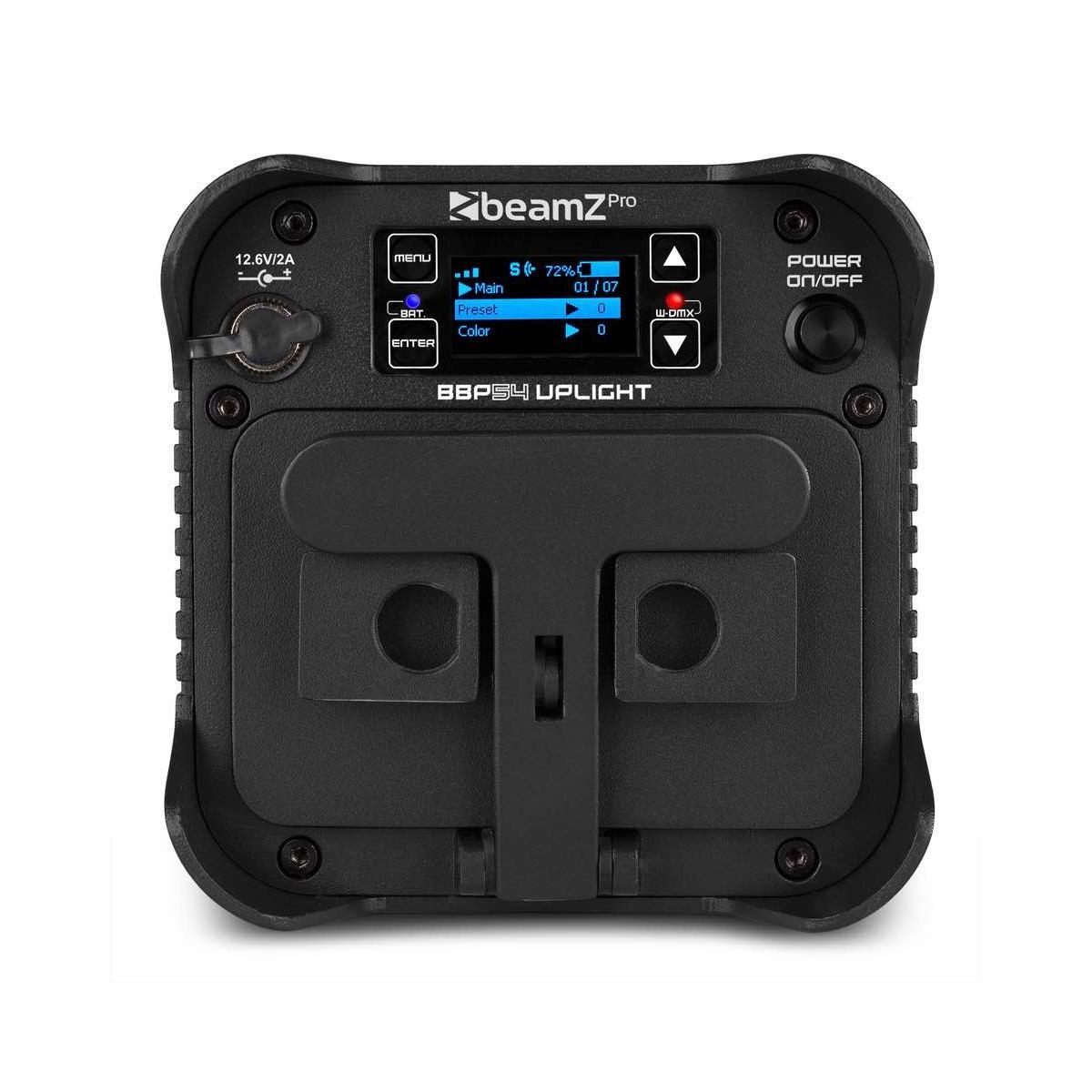 BEAMZ BBP54 FARO PAR A BATTERIA 4x12W 6-in-1 RGBAW-UV LED