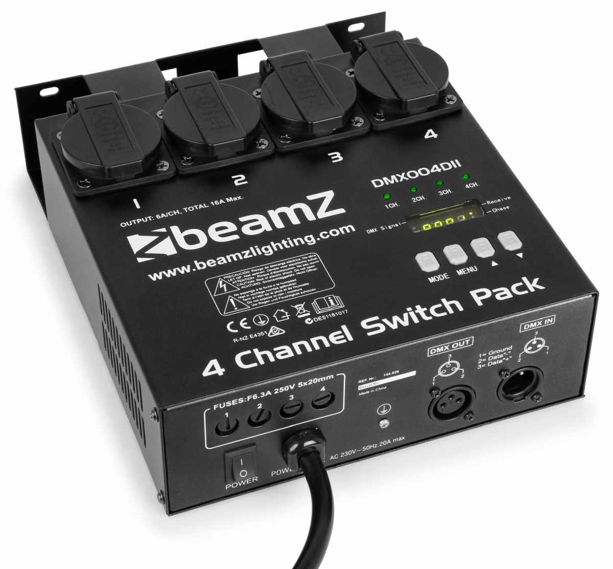 BEAMZ DMX004DII 4 Channel Switch Pack