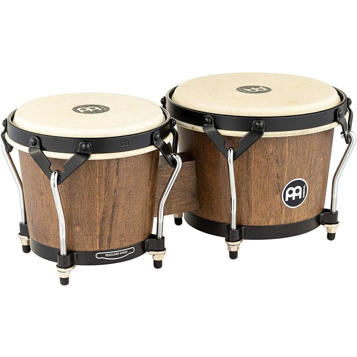 MEINL HTB100WB-M Headliner® Series HB100 / HTB100 Wood Bongo, Walnut Brown