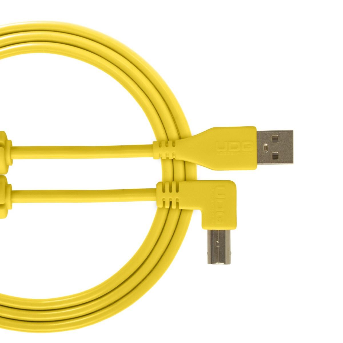 Udg u95004yl - ultimate cavo usb 2.0 a-b yellow angled 1m