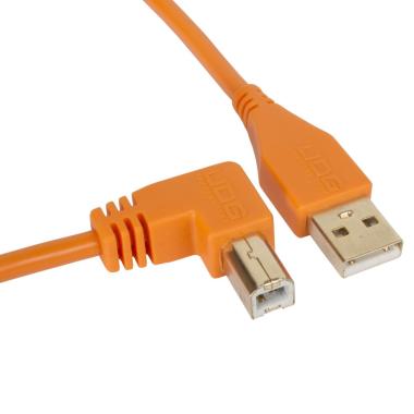 Udg u95004or - ultimate cavo usb 2.0 a-b orange angled 1m