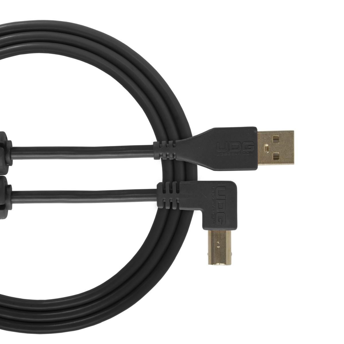 Udg u95004bl - ultimate cavo usb 2.0 a-b black angled 1m