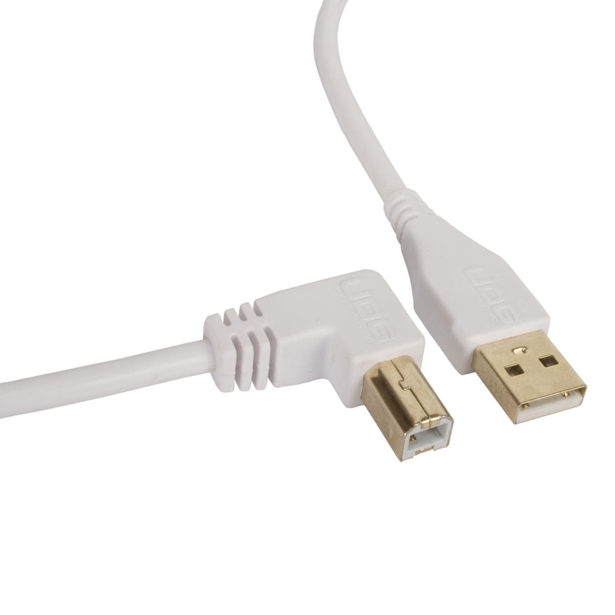 Udg u95005wh - ultimate cavo usb 2.0 a-b white angled 2m