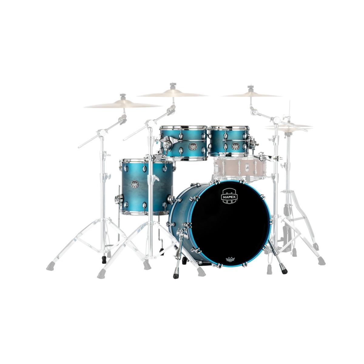 Mapex se504xmpt batteria saturn evo 4 pezzi exotic azure burst