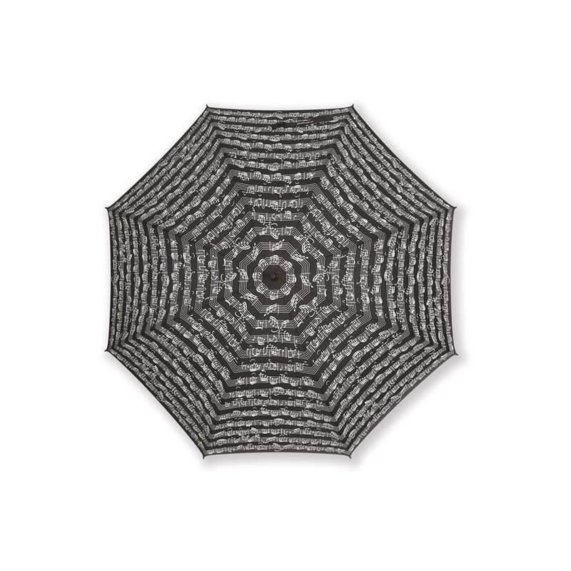 Ombrello nero con pentagrammi e note