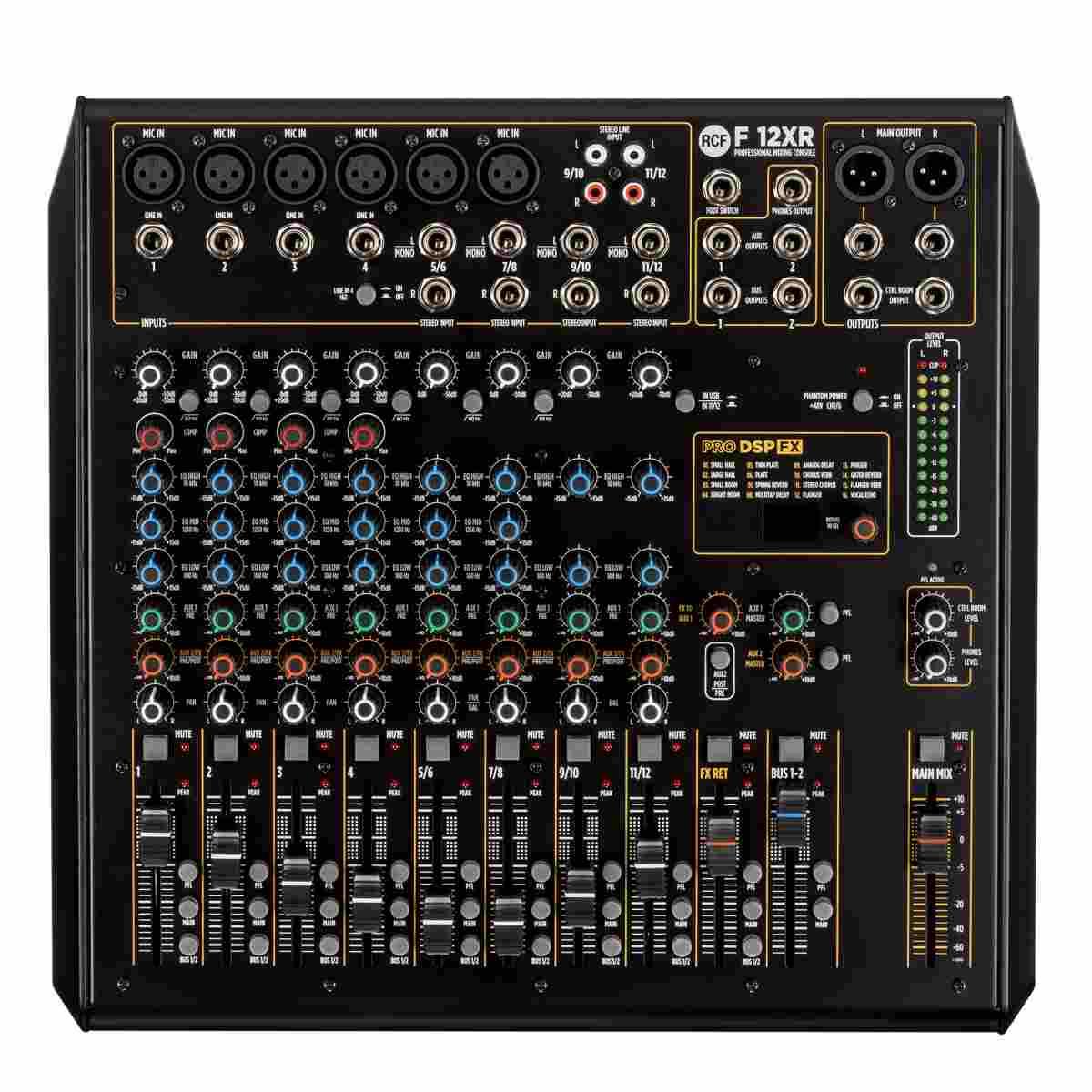 Rcf f12xr mixer 12 canali con usb e dsp