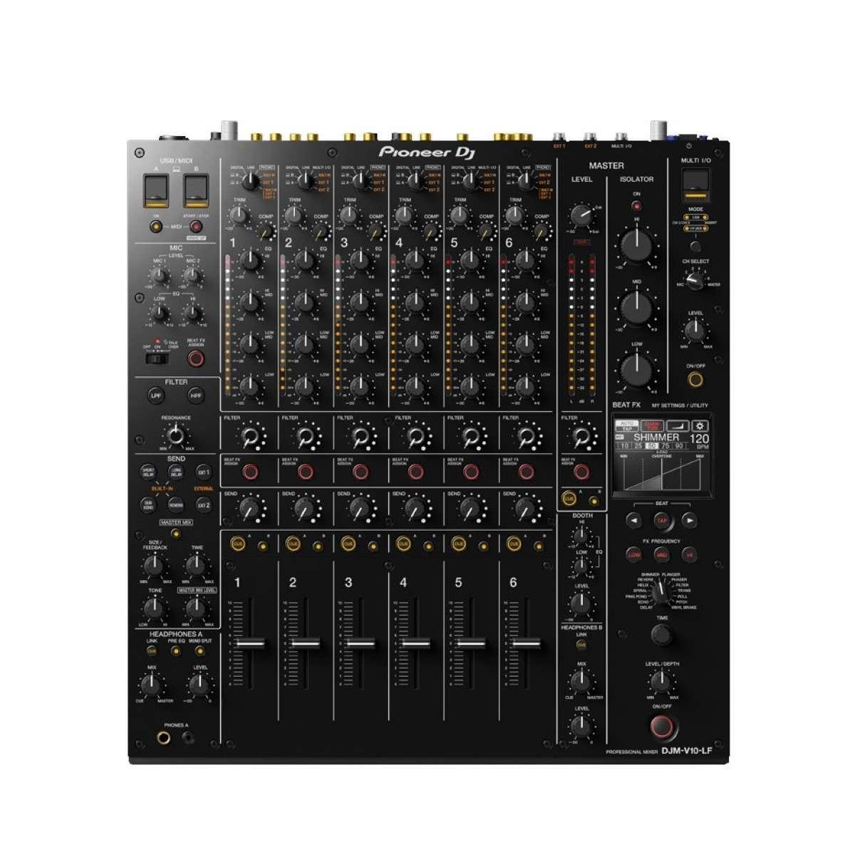 Pioneer djm-v10-lf mixer dj 6 canali con fader lunghi