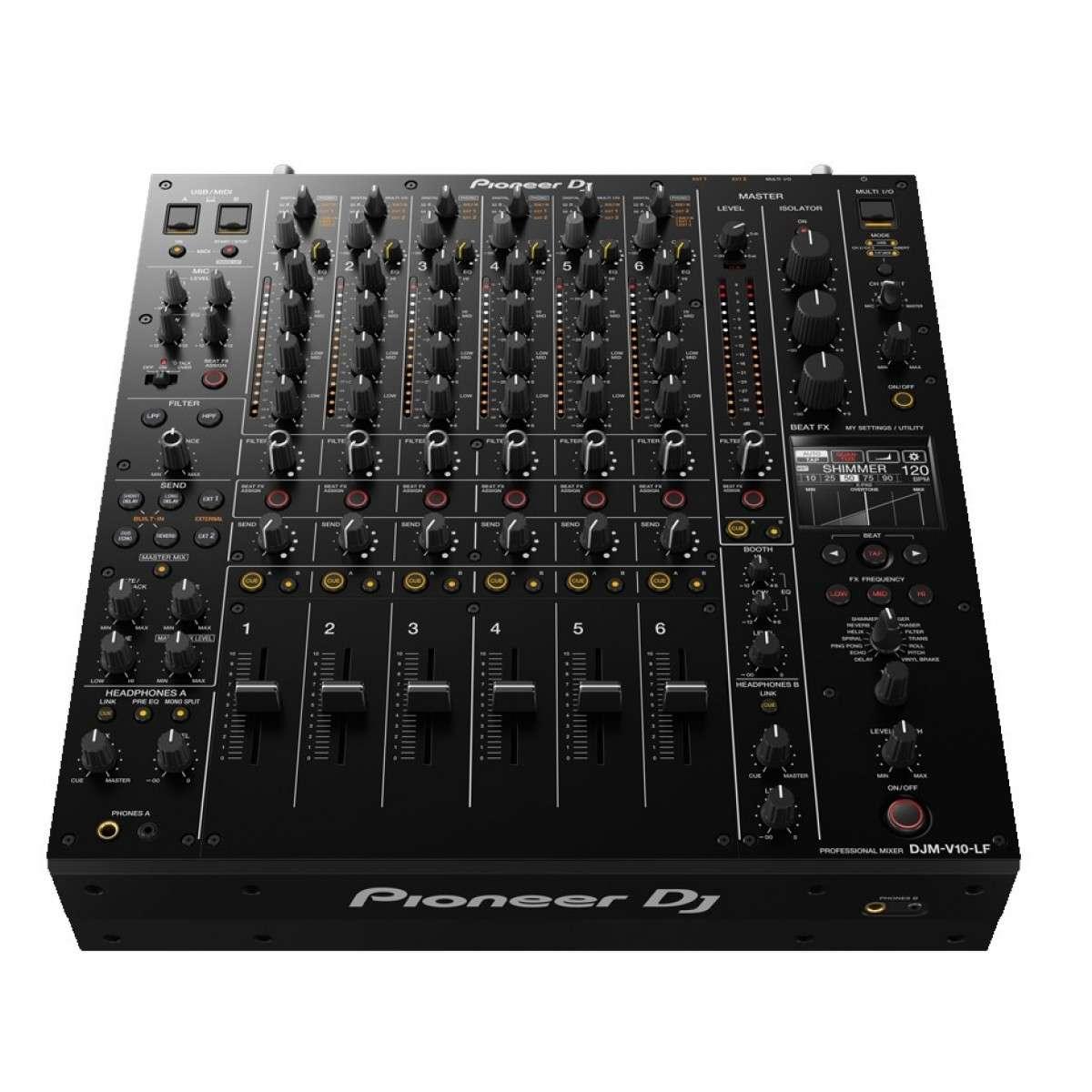 Pioneer djm-v10-lf mixer dj 6 canali con fader lunghi