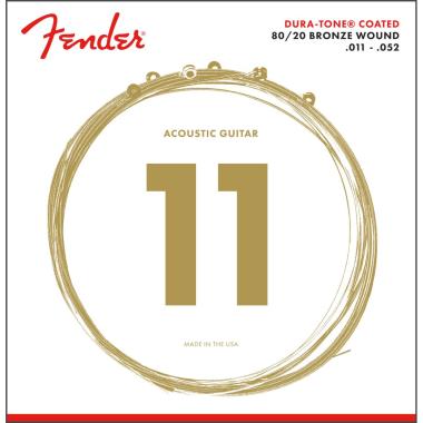 Fender 880cl set di corde per chitarra acustica 11/52