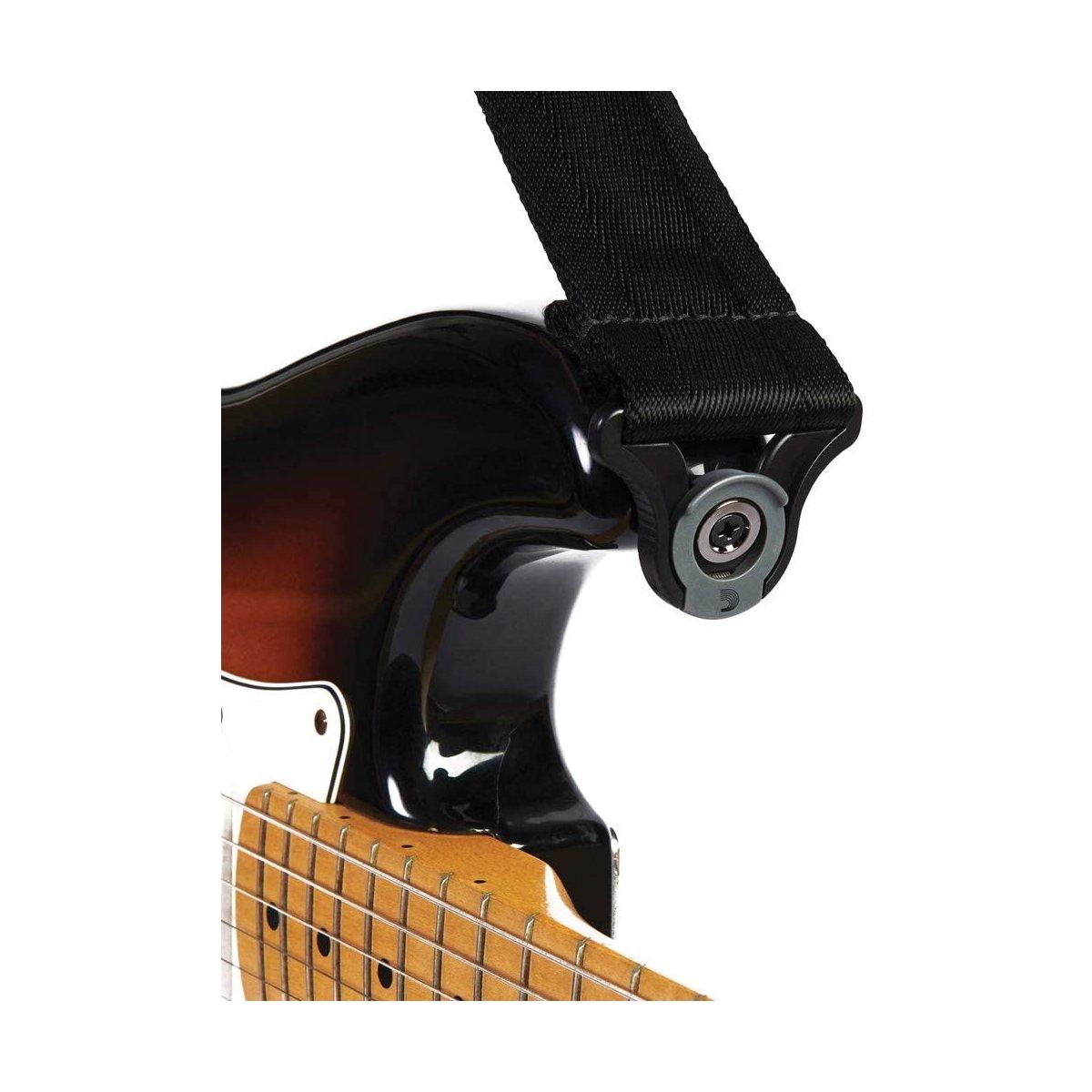 D'addario 50bal00 tracolla nera per chitarra con sistema auto lock