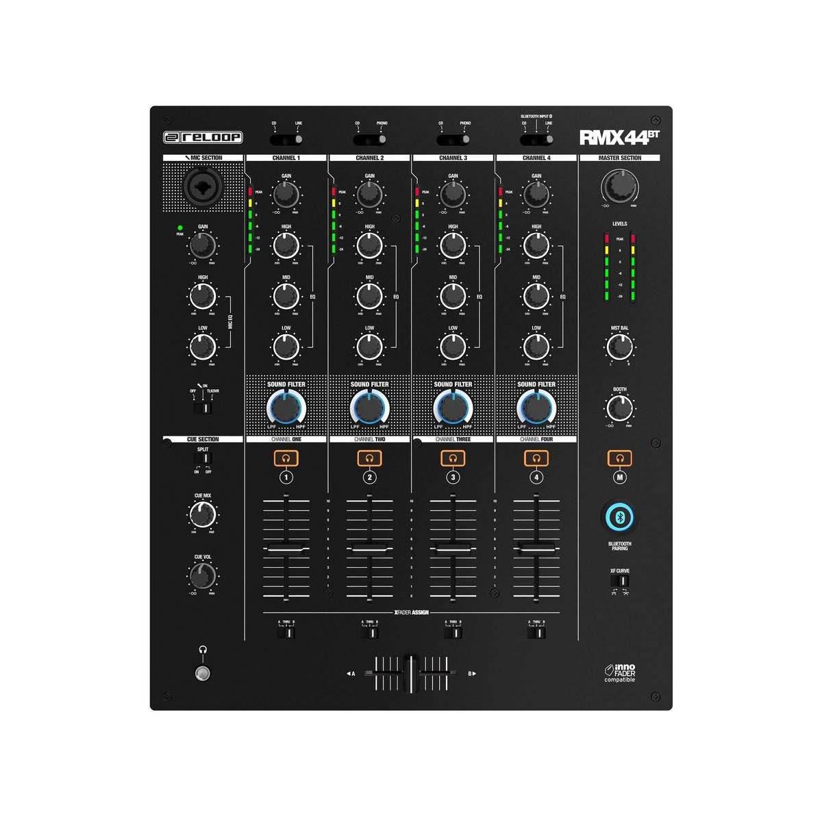 Reloop rmx44 bt mixer 4 canali bluetooth per dj