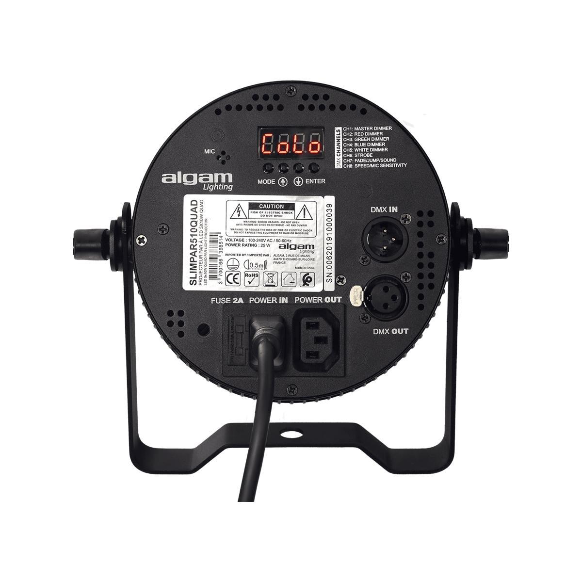 ALGAM LIGHTING SLIMPAR-510-QUAD Proiettore Par LED 5 x 10W RGBW