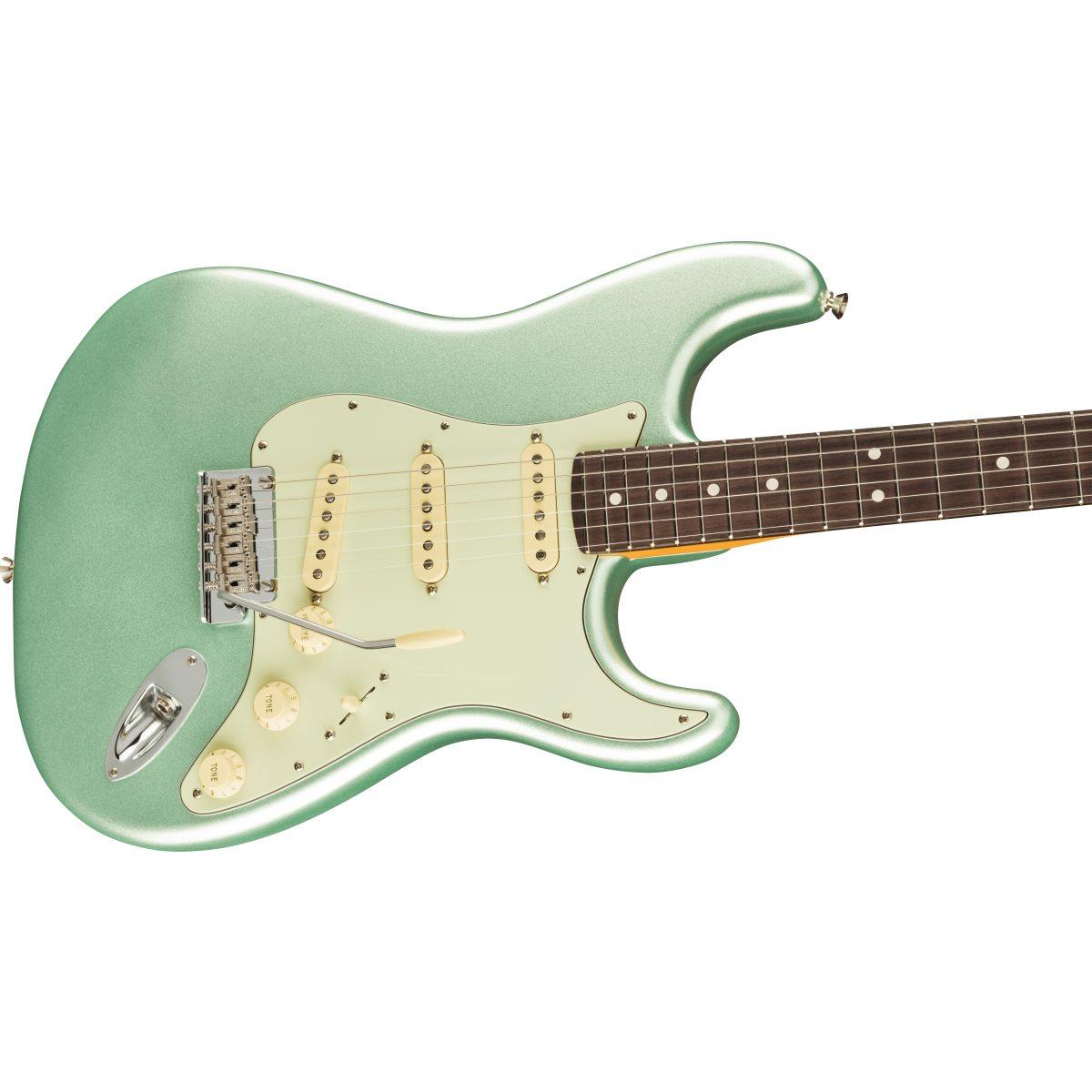 Fender stratocaster american professional ii rw mystic surf green chitarra elettrica