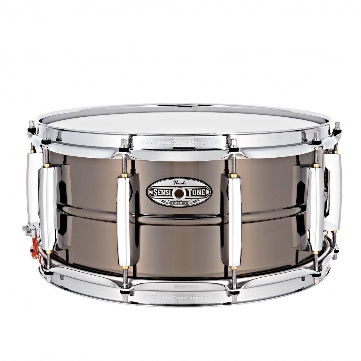 Pearl sth1465br sensitone heritage black/brass rullante 14x6.5 in ottone