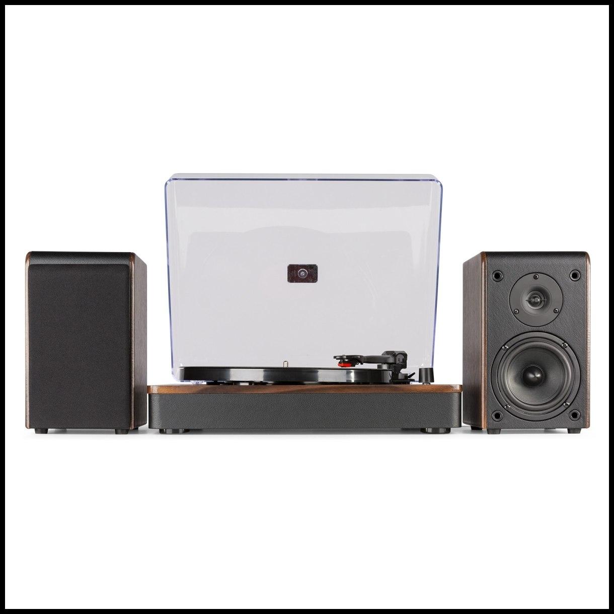 AUDIZIO RP330D Giradischi HQ con altoparlanti Legno scuro