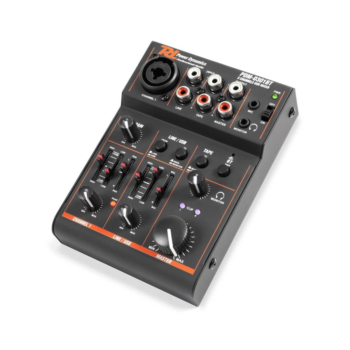 POWER DYNAMICS PDM-D301BT Mixer 3CH/EQ/USB/BT