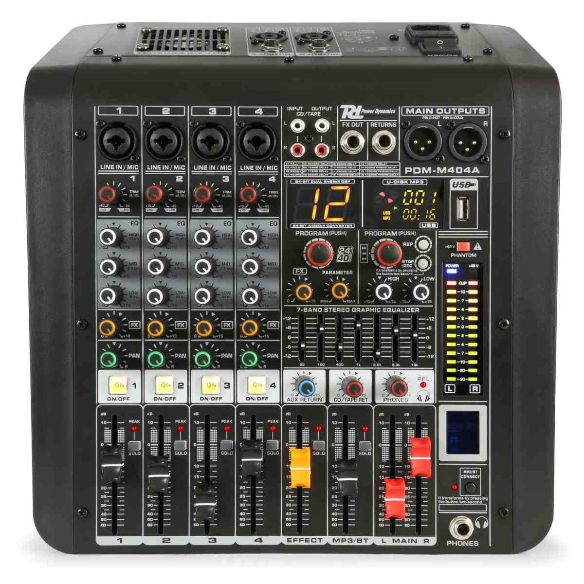 POWER DYNAMICS PDM-M404A Music Mix 4ch.16DSP/BT/MP