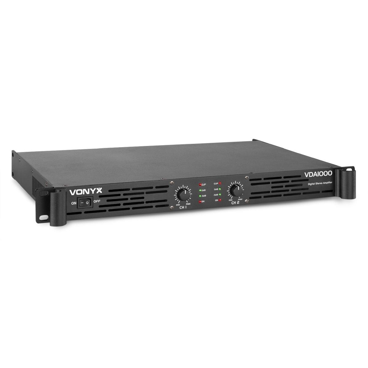 VONYX VDA1000 1U 2 x500W AMPLIFICATORE PA