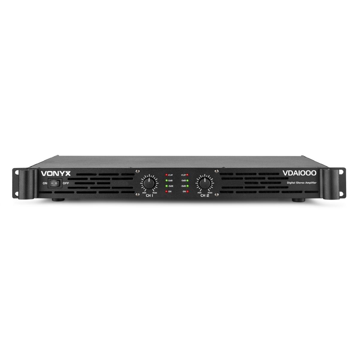 VONYX VDA1000 1U 2 x500W AMPLIFICATORE PA
