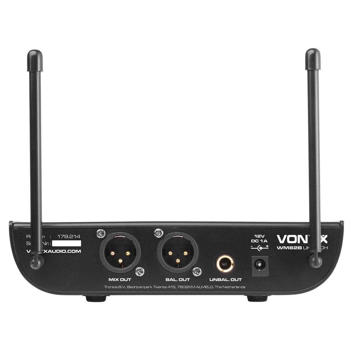 Vonyx wm82b set microfono wireless digitale uhf a 2 canali con 2 bodypack