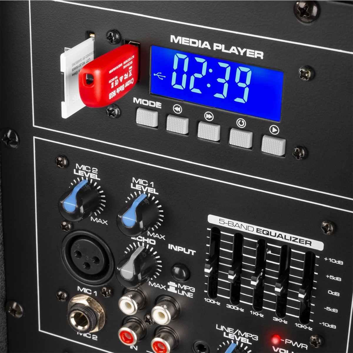 Vonyx vps122a set di altoparlanti plug & play da 800 w con supporti