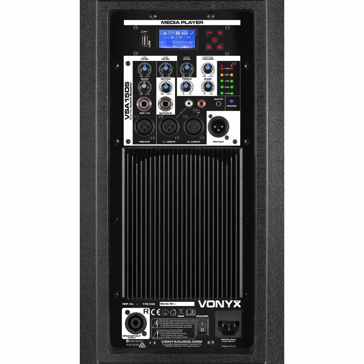 VONYX VSA150S SET DI ALTOPARLANTI STEREO ATTIVI 15" BT