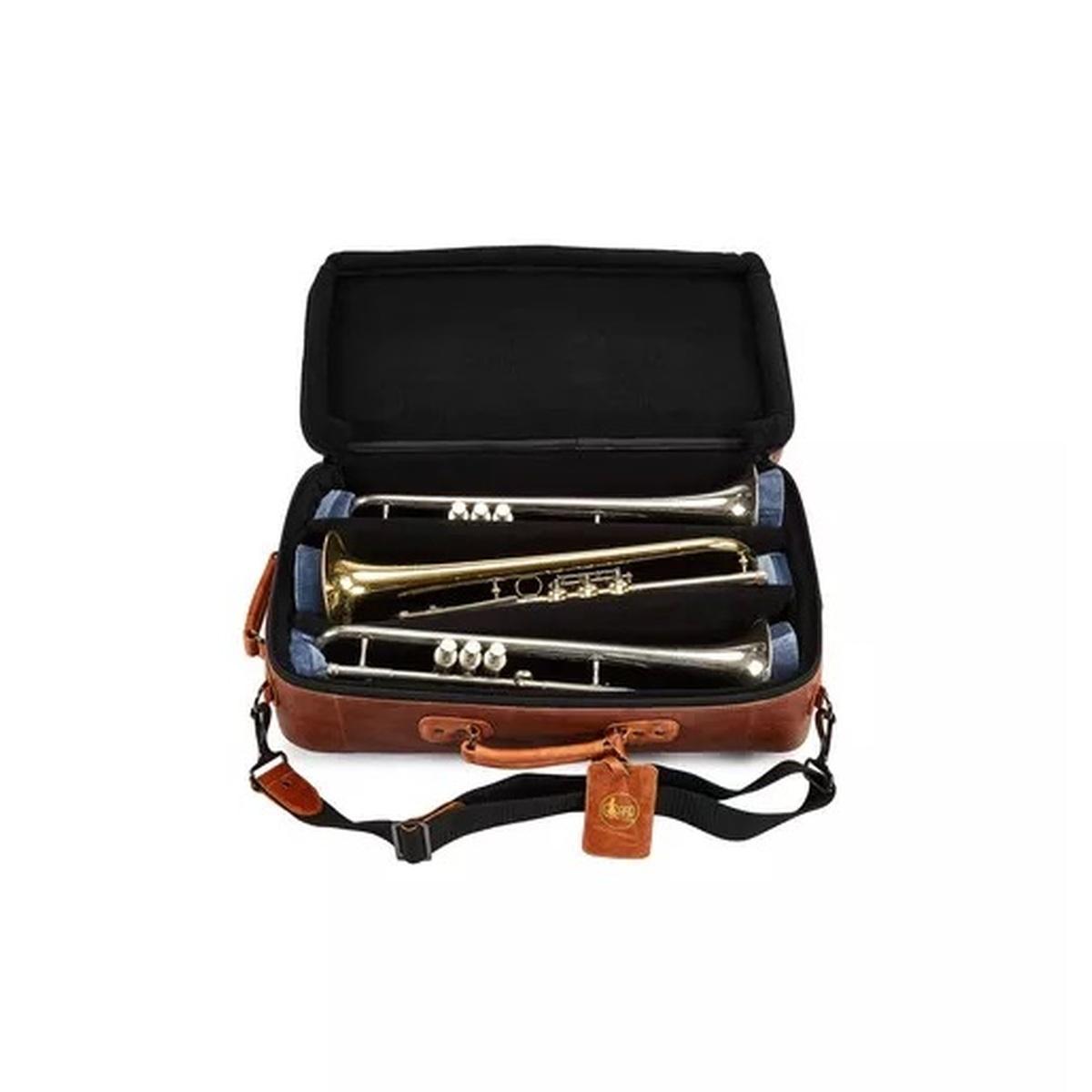 GARD 5-ECLN ELITE IN PELLE PER 3 TROMBE Dark Brown Leather