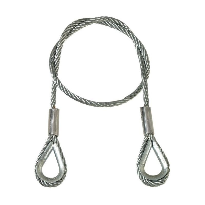 ADAM HALL S63100 Cavo di Sicurezza da 6 mm con Moschettone con Ghiera di Bloccaggio lungh 1 mt