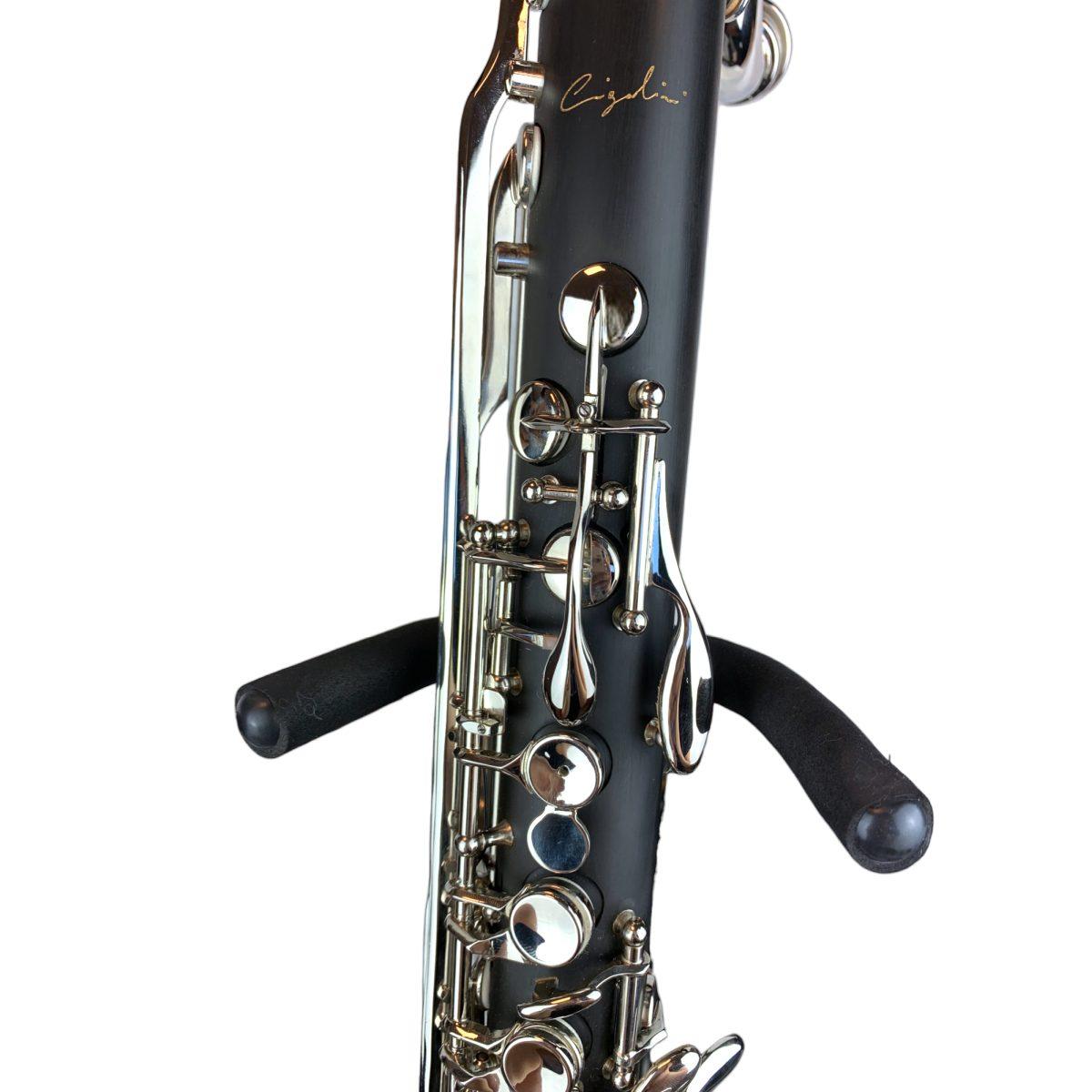 CIGALINI CLARINETTO BASSO SIB discendente MIb - SIS.YAMAHA chiavi nichelate