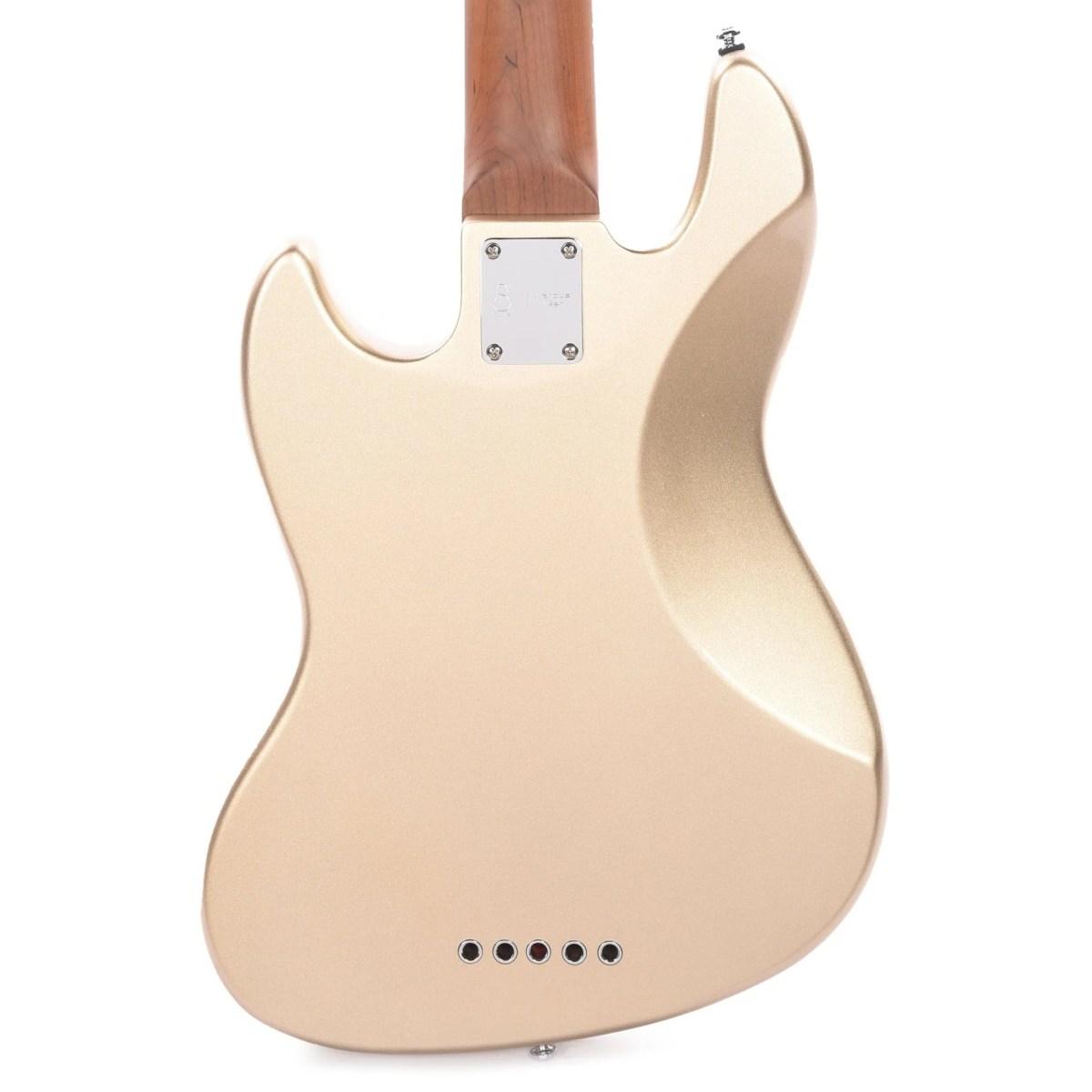 Marcus miller v5 alder 4 champagne gold metallic basso elettrico 4 corde