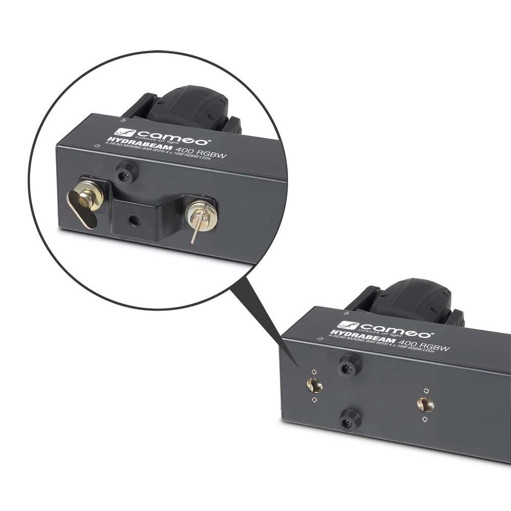 CAMEO HYDRABEAM 400 RGBW - Impianto di illuminazione con 4 proiettori a testa mobile ultraveloci dotati di Quad-LED RGBW CREE da 10 W