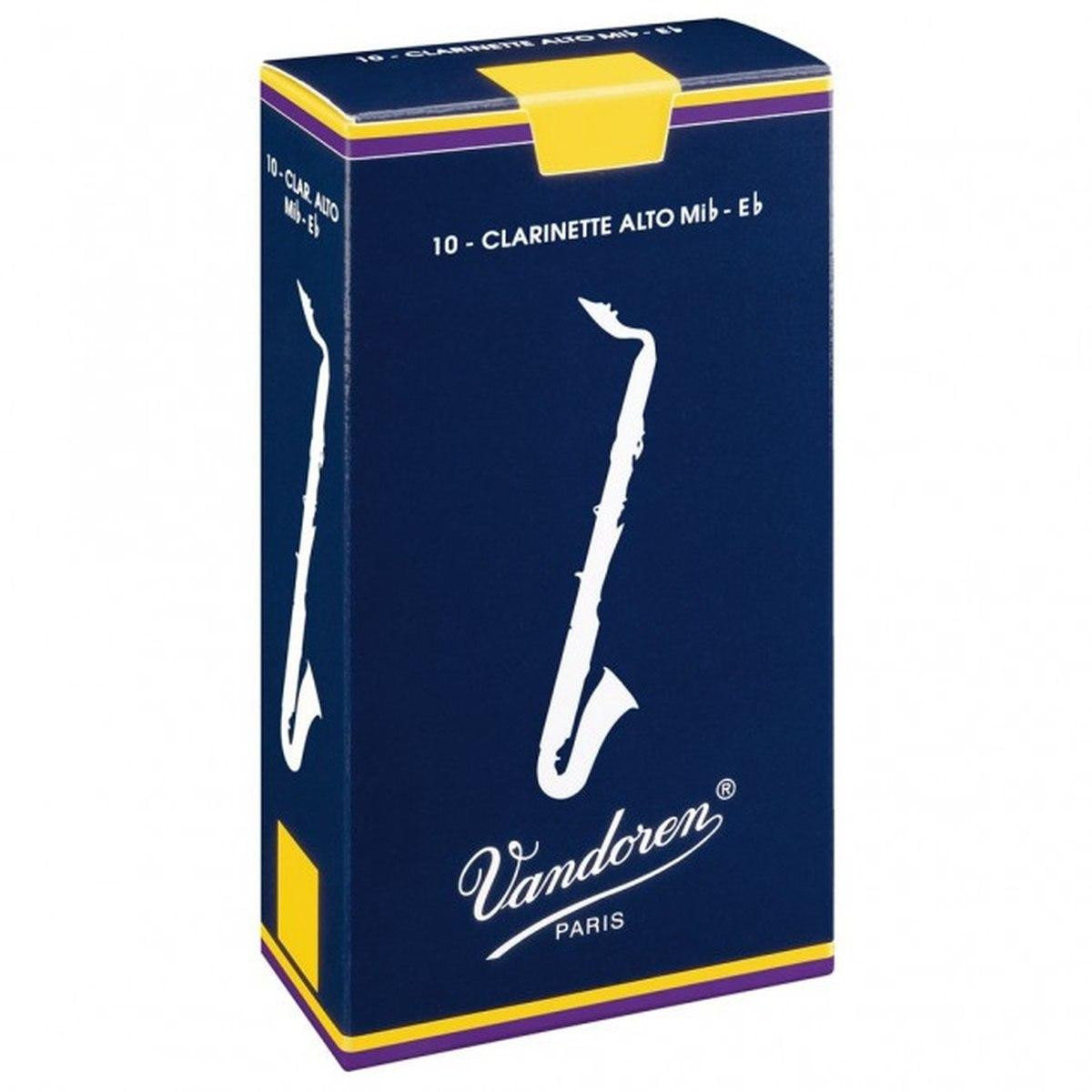 Vandoren traditional blu 10 ance per clarinetto alto n° 2 1/2