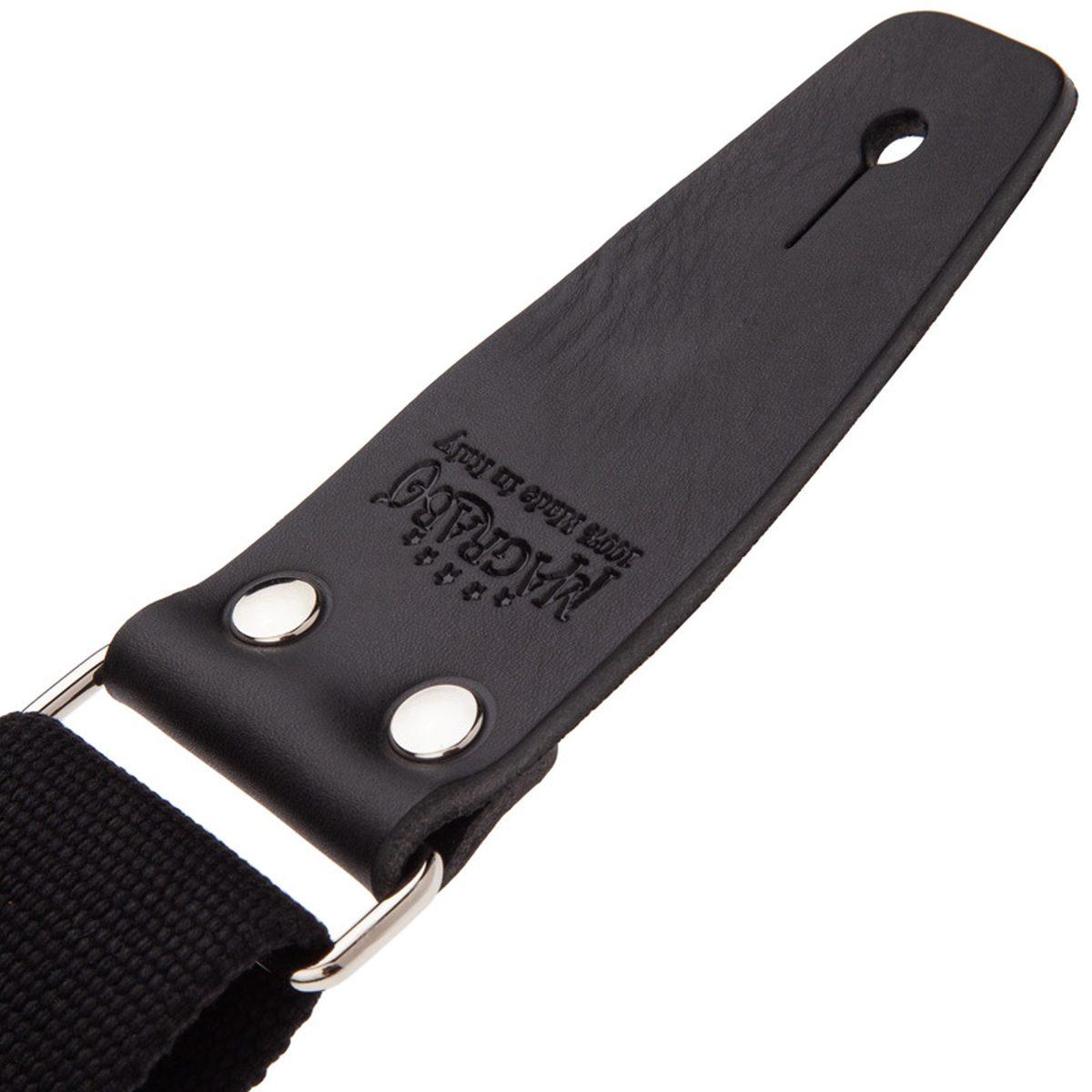 MAGRABO' TRACOLLA STRIPE SC ENTRY NERA CON FIBBIA IN ARGENTO 5cm