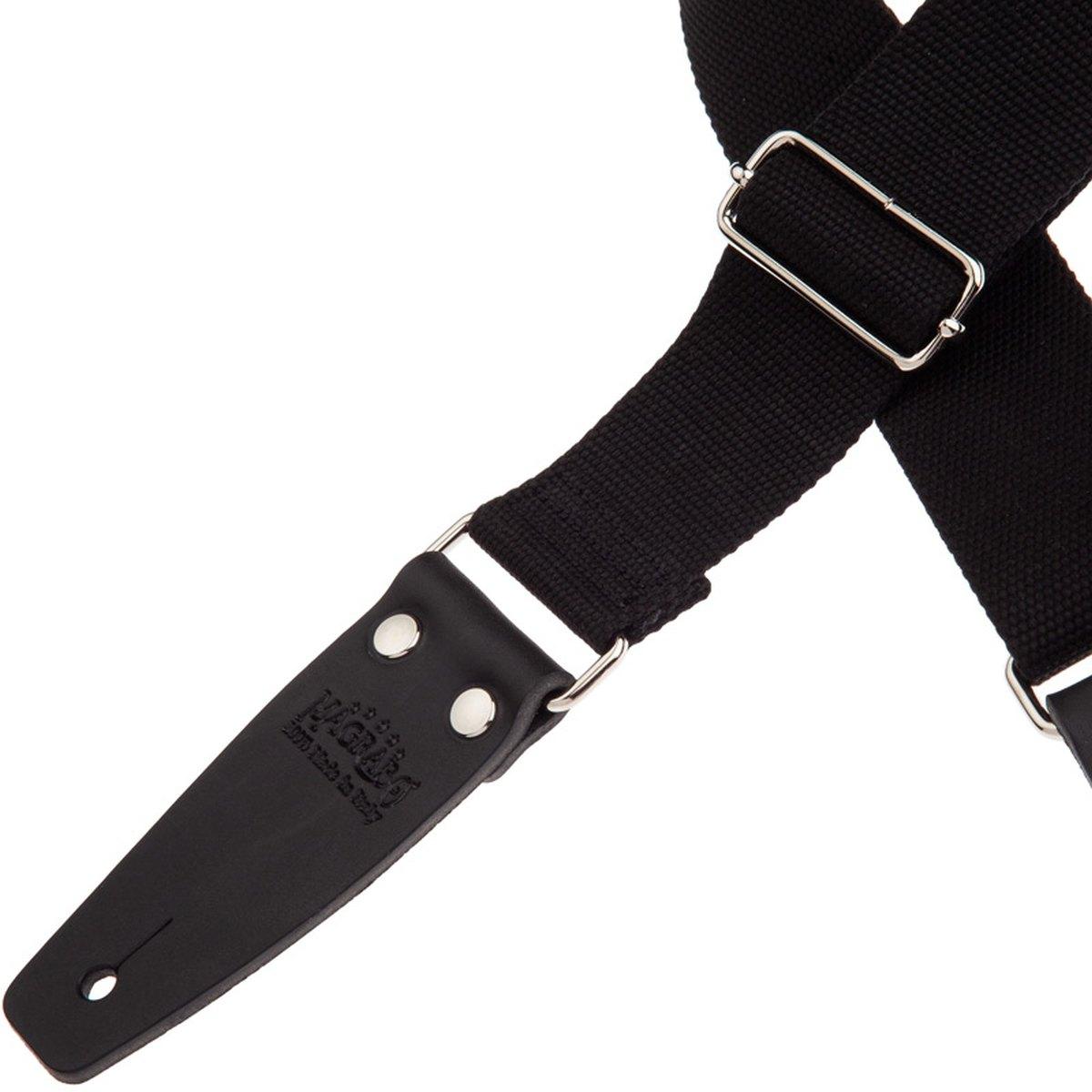 MAGRABO' TRACOLLA STRIPE SC ENTRY NERA CON FIBBIA IN ARGENTO 5cm