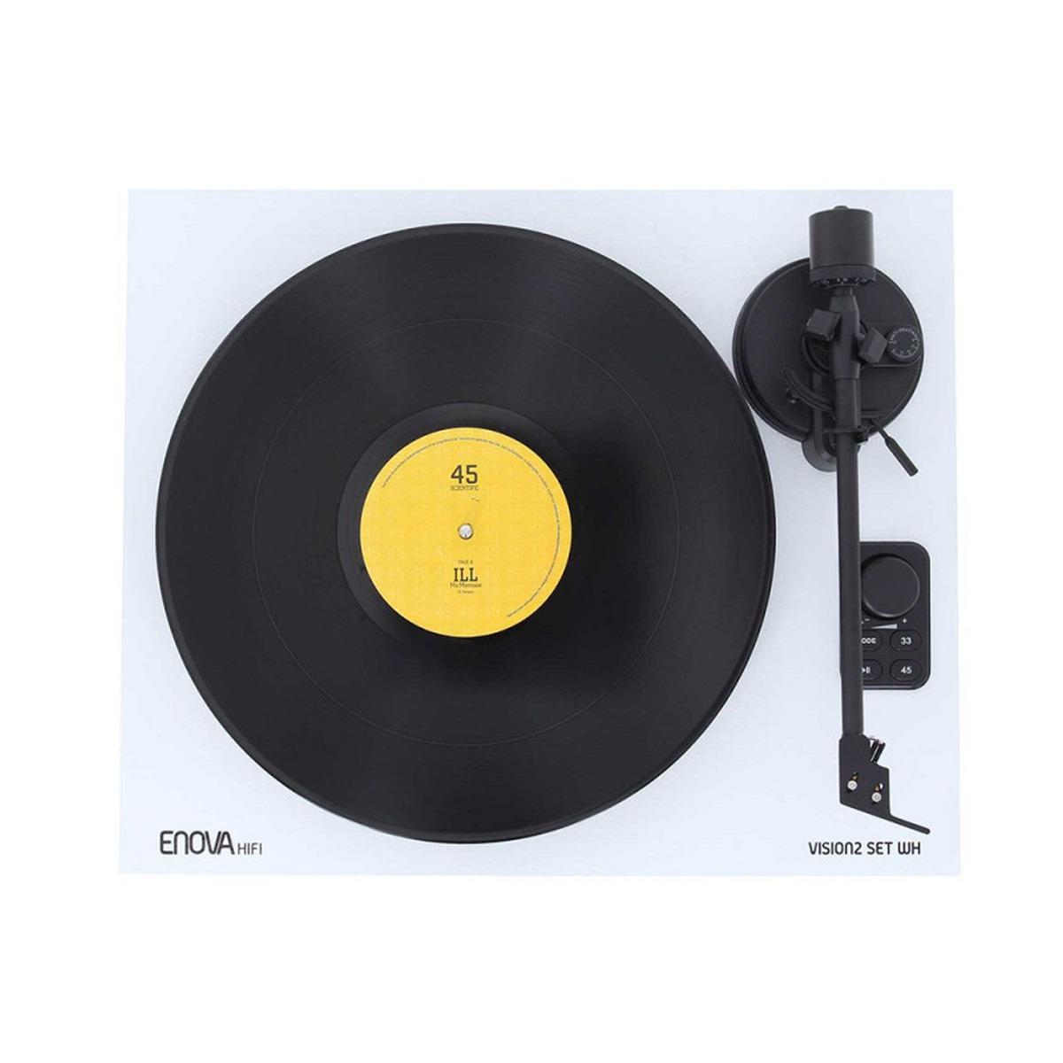 Enova hifi vision2 set wh giradischi ub/bluetooth hi-fi con speaker inclusi