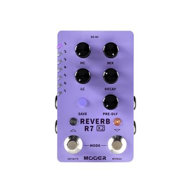 Mooer r7 x2 reverb effetto riverbero per chitarra