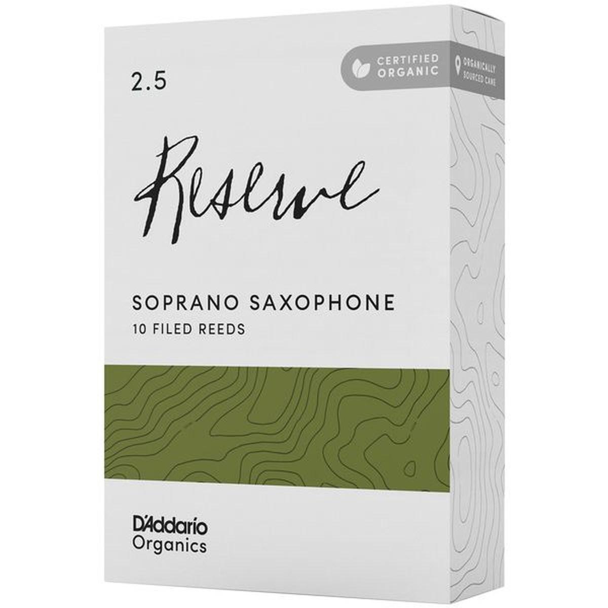 D'addario reserve organic 10 ance per sax soprano n° 2 1/2