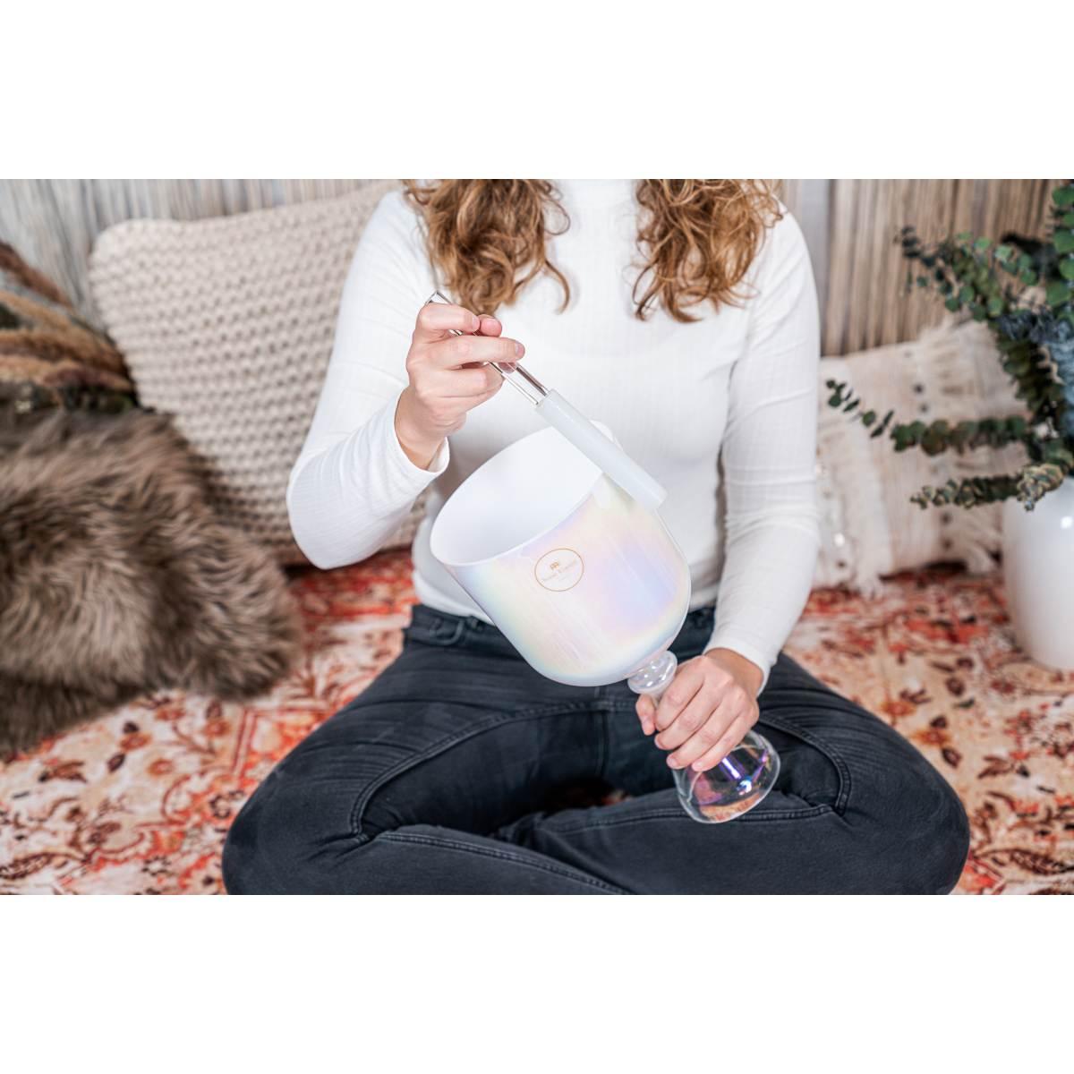 SONIC ENERGY CSC675CC CALICE DA CANTO IN CRISTALLO DA 6,75", NOTA C4, CHAKRA DELLA RADICE