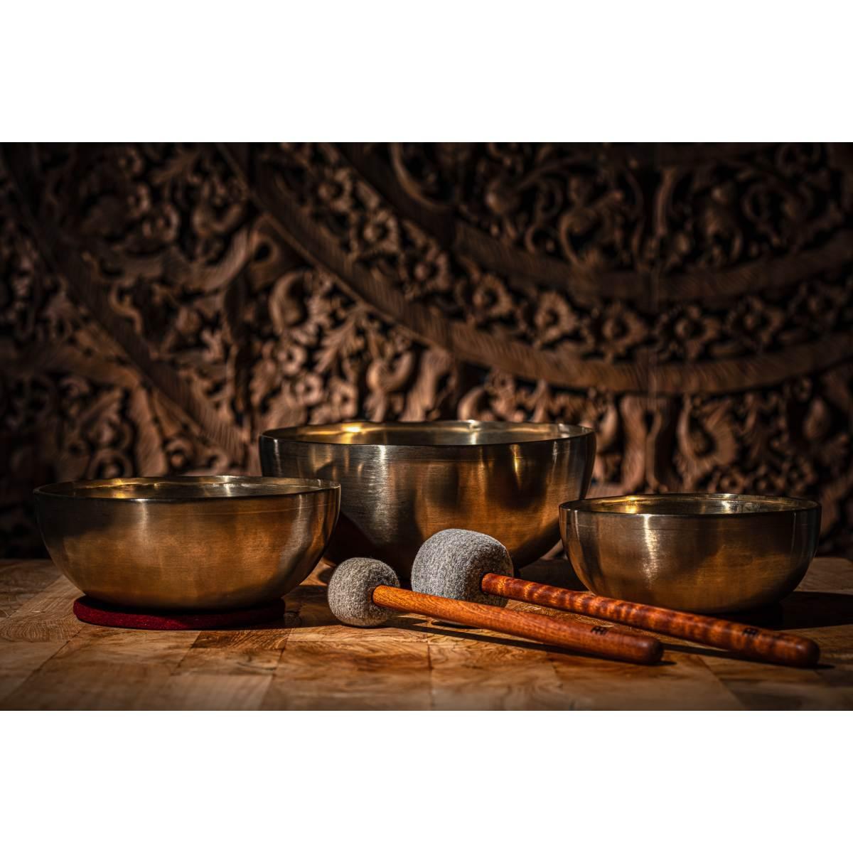 Sonic energy sb-e-4600 set campane tibetane energy therapy da 3 pezzi 1000/1400/2200 g