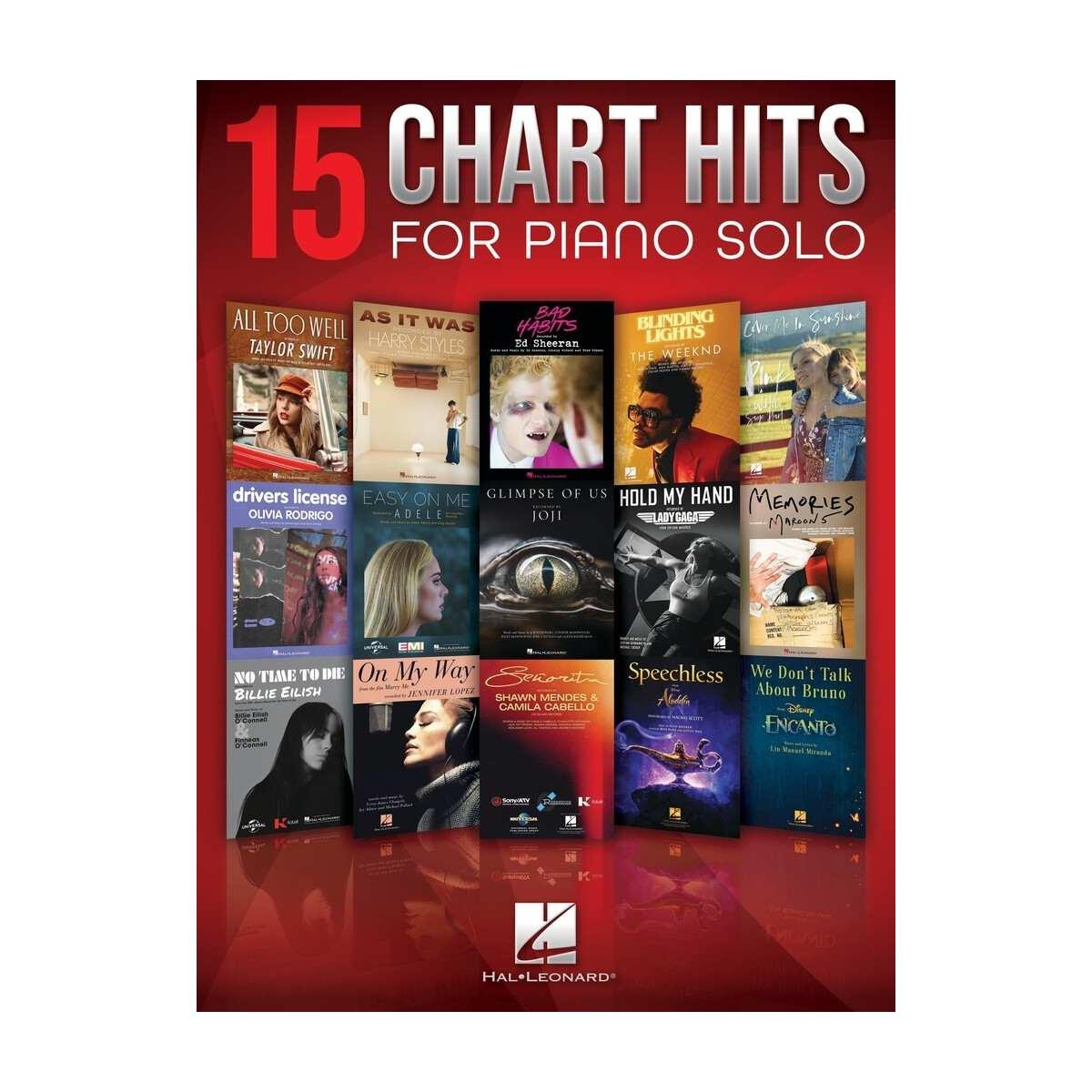 15 CHART HITS PER PIANO SOLO<br />