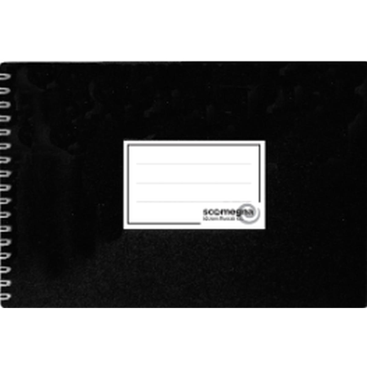 Scomegna libretto nero portaspartiti 20 pagine per banda