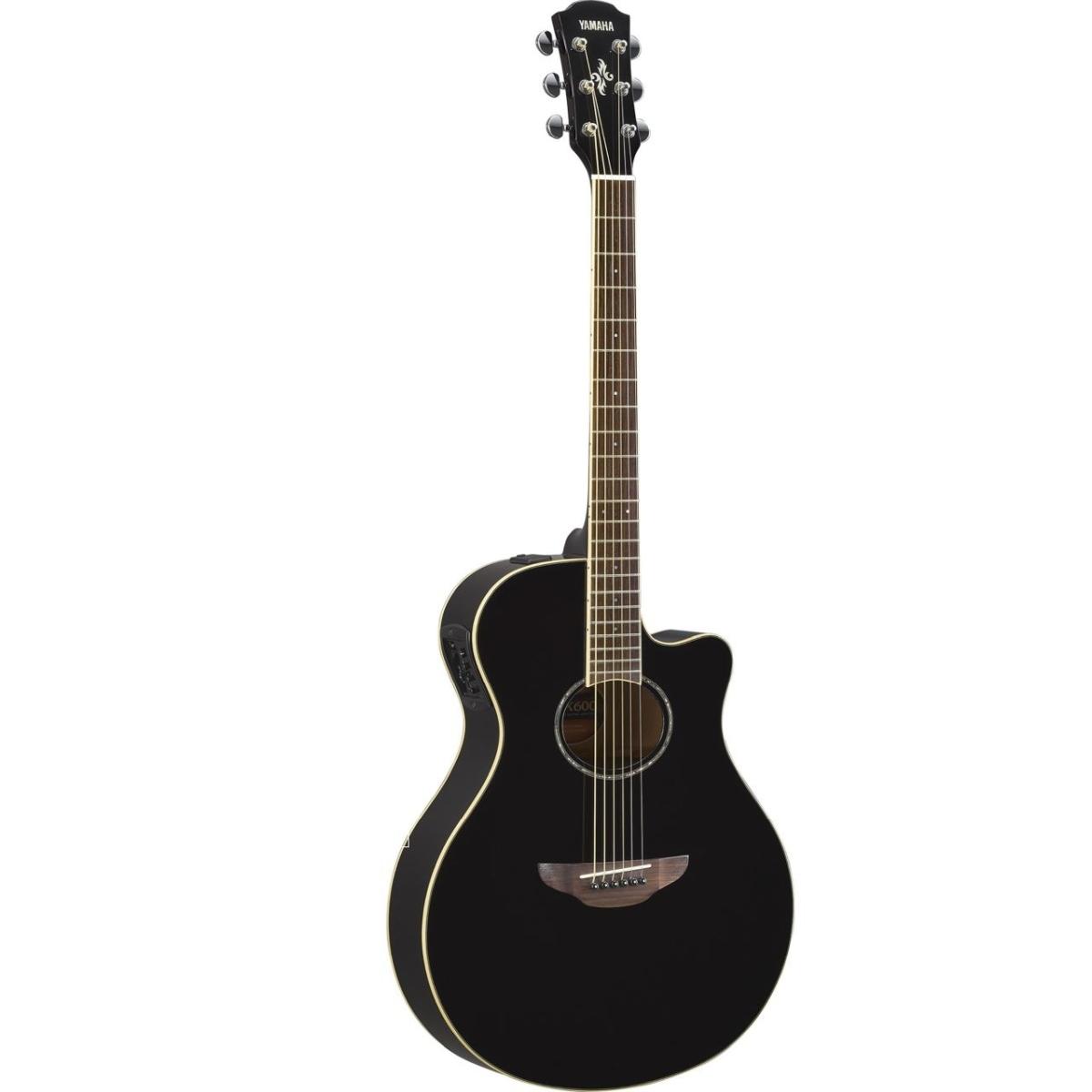 Yamaha apx600bl black chitarra acustica nera