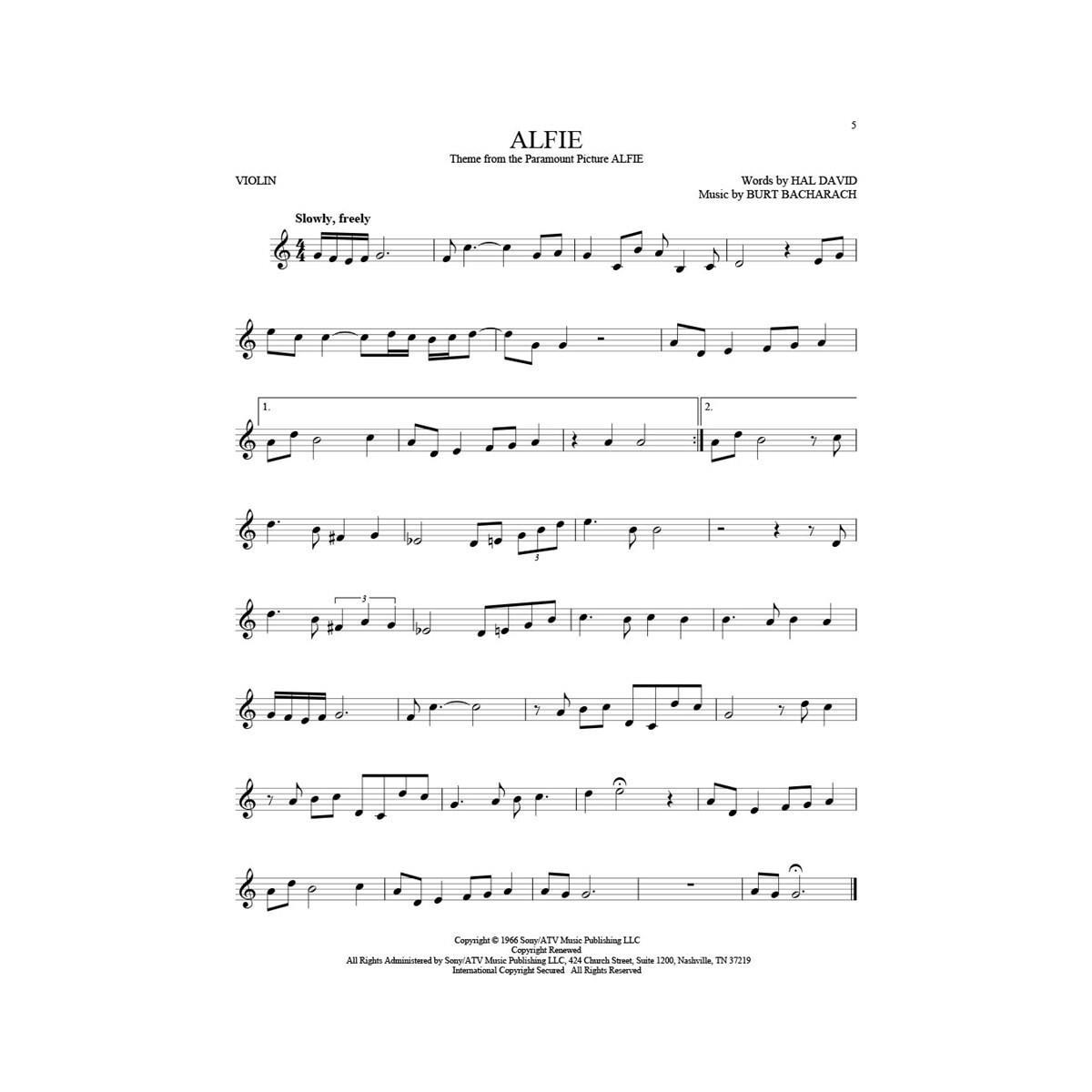 101 movie hits per violino