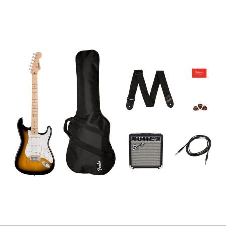 Fender squier sonic stratocaster 2 tone sunburst kit chitarra elettrica
