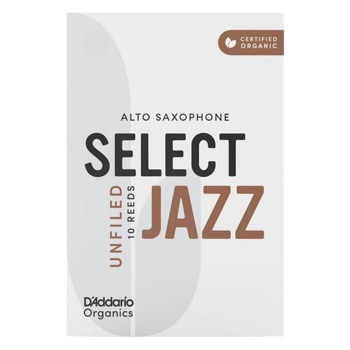 D'addario organic select jazz 10 ance per sax alto unfiled 3m