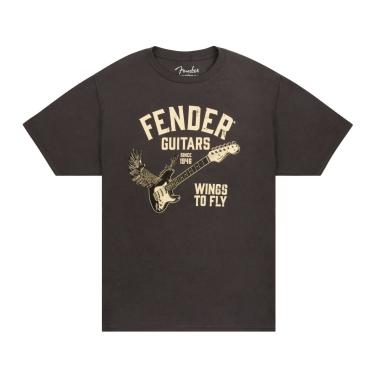 Fender wings to fly t shirt vintage black  (l)