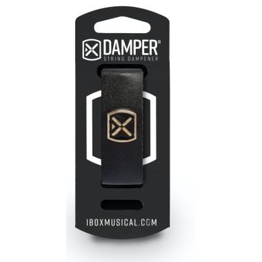 IBOX DSS M02 DAMPER FERMA CORDE BLACK IN PELLE PER CHITARRA ELETTRICA ( small)