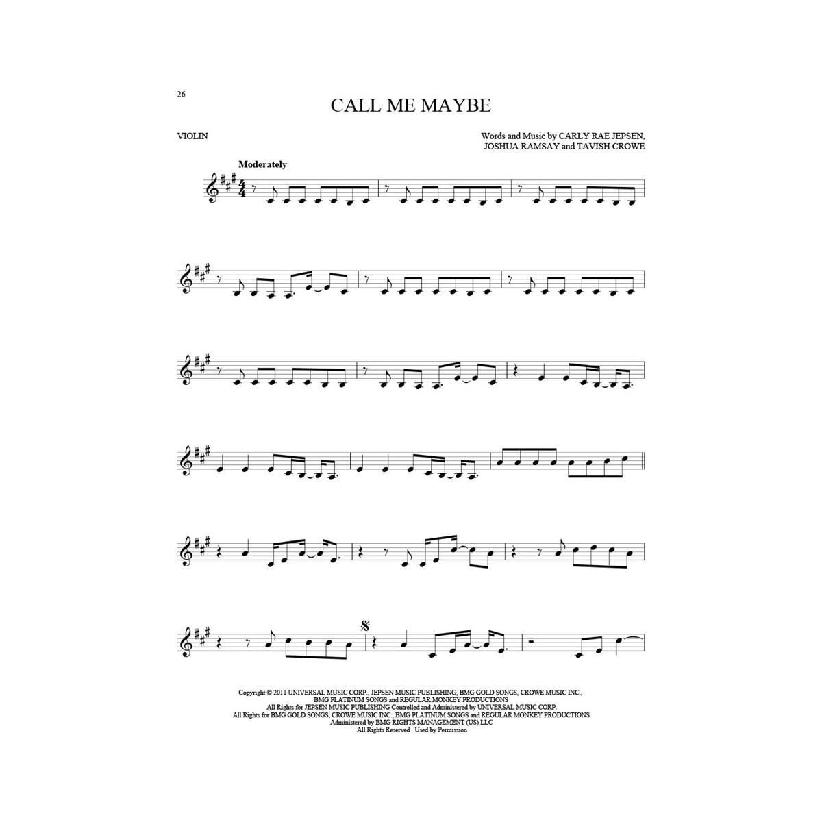 101 hits songs per violino